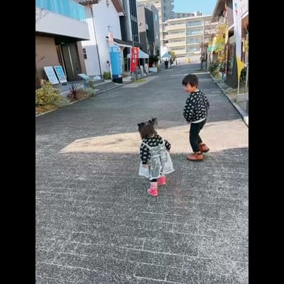 子供向けファッション・キッズ靴の屋外でのスタイリング素材